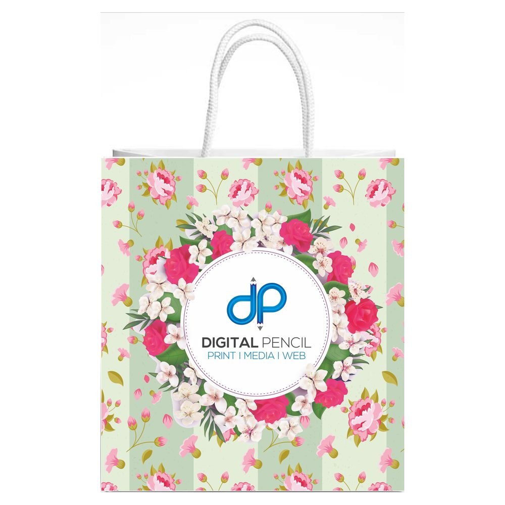 Floral patterned gift bag design